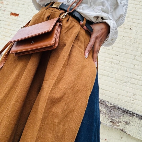 Denim and tan patchwork trousers size large - Picture 5 of 6